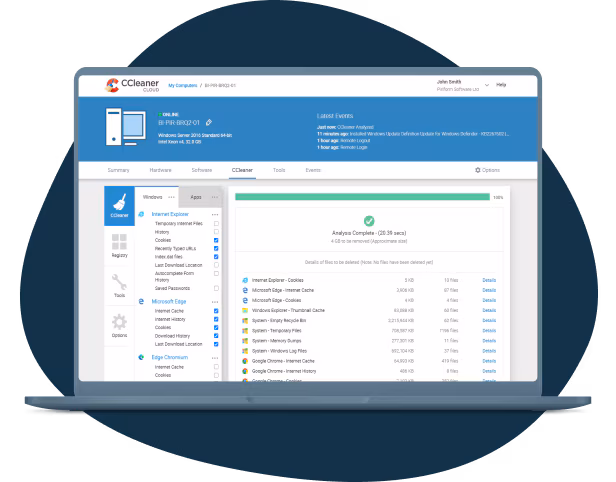 ccleaner consola
